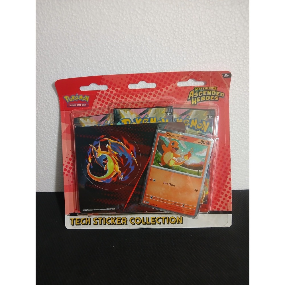 Pokémon Ascended Heroes Tech Sticker Pack Charmander Promo